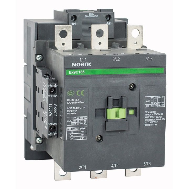Contactoare Ex9C185 22 3P 230V AC/DC, 106243, Noark