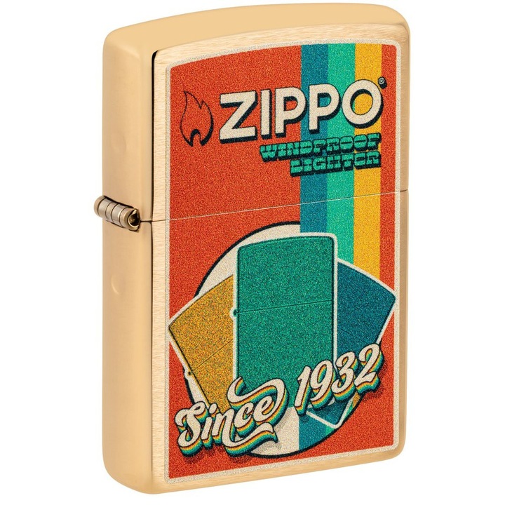 Bricheta Zippo, design vintage, metal