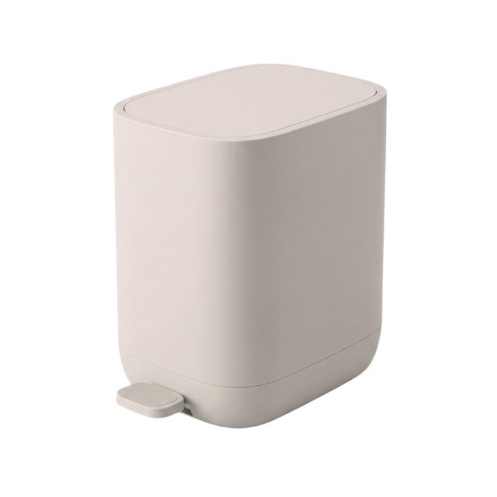 Cos de baie cu pedala INVI, 7 l, bej - bej