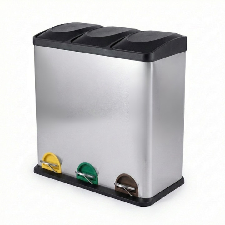 Cos de reciclare cu trei compartimente ESLI, 60 l