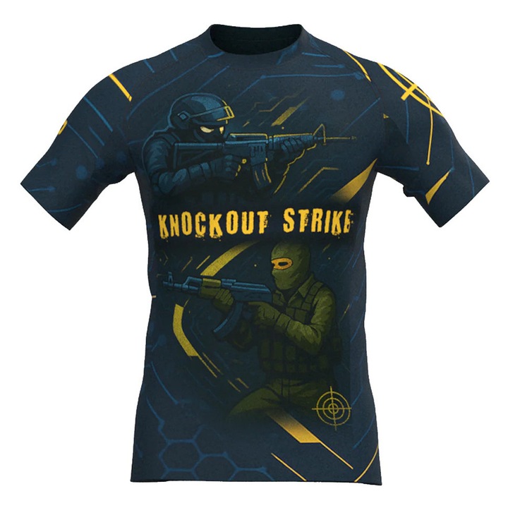 Tricou Compresie Knockout, Multicolor