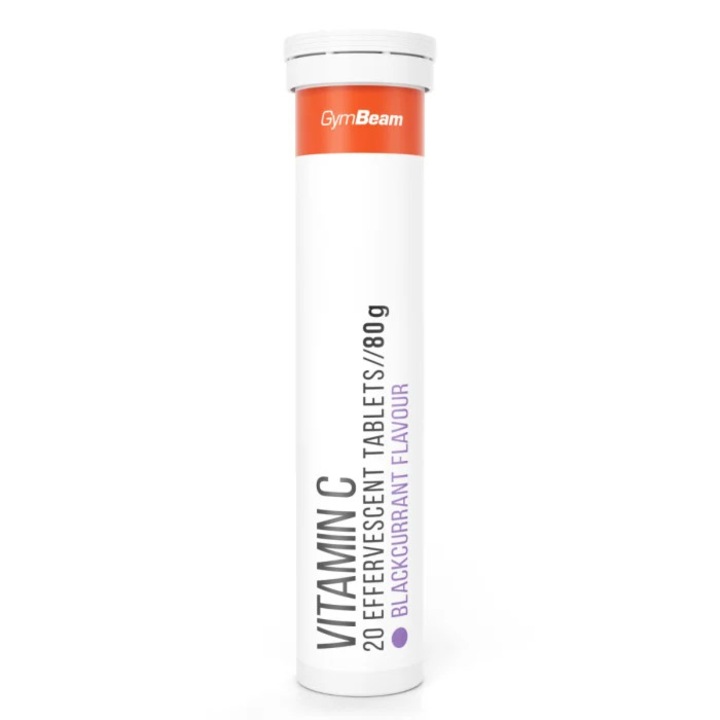 Vitamina C 1000 mg efervescenta, GymBeam, 20 tab., black currant