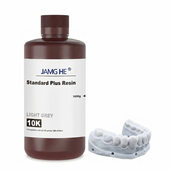 3D принтерна смола, Jamghe, Standard Plus, светлосив, 1 кг