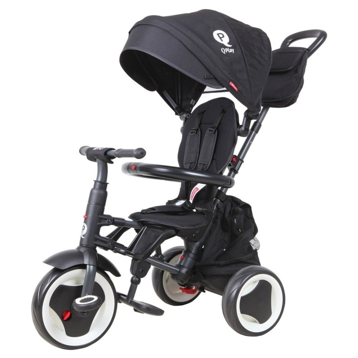 Tricicleta RITO PLUS, Luka, 10" roti, 2-in-1, negru, 10-36 luni