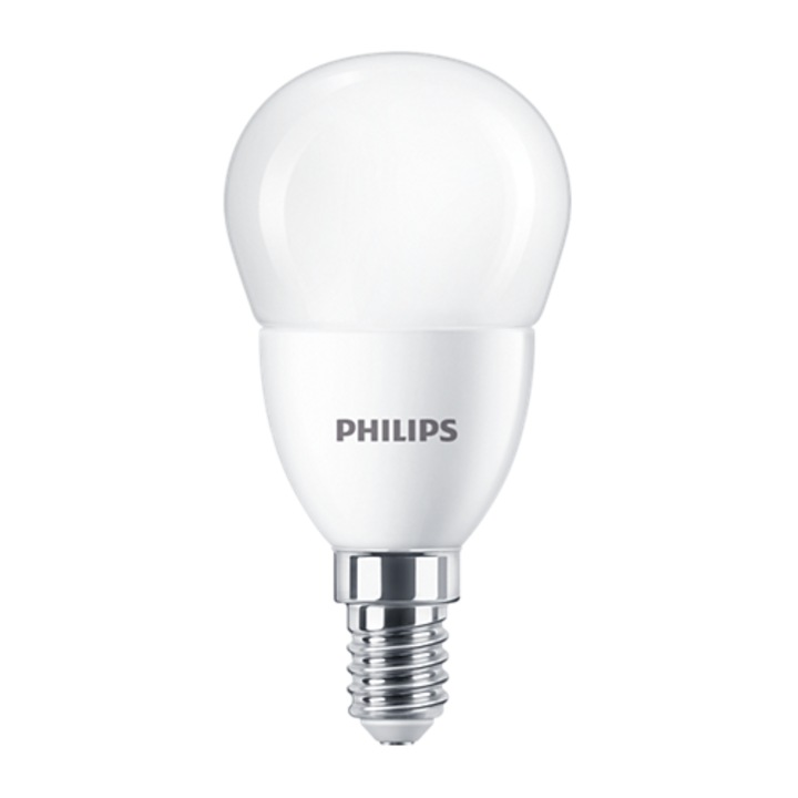 LED крушка сферична P48 7W E14 865, Corepro Philips