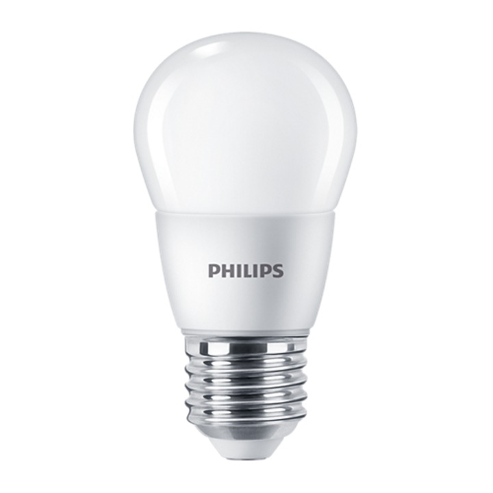 LED сферична крушка P48 7W E27 840, Corepro Philips
