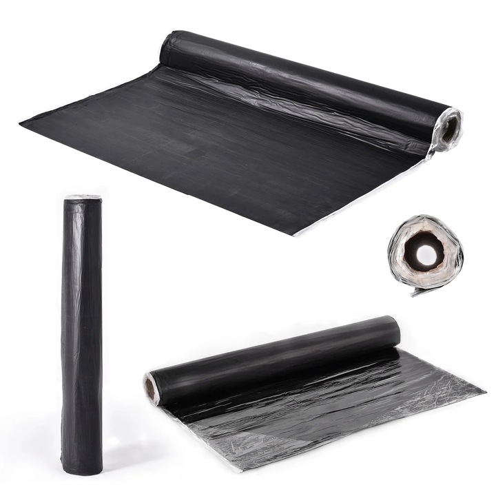 Bitumenes szalag, vastagság 1,5 mm, szélesség 1 m, 5,8 m, fekete