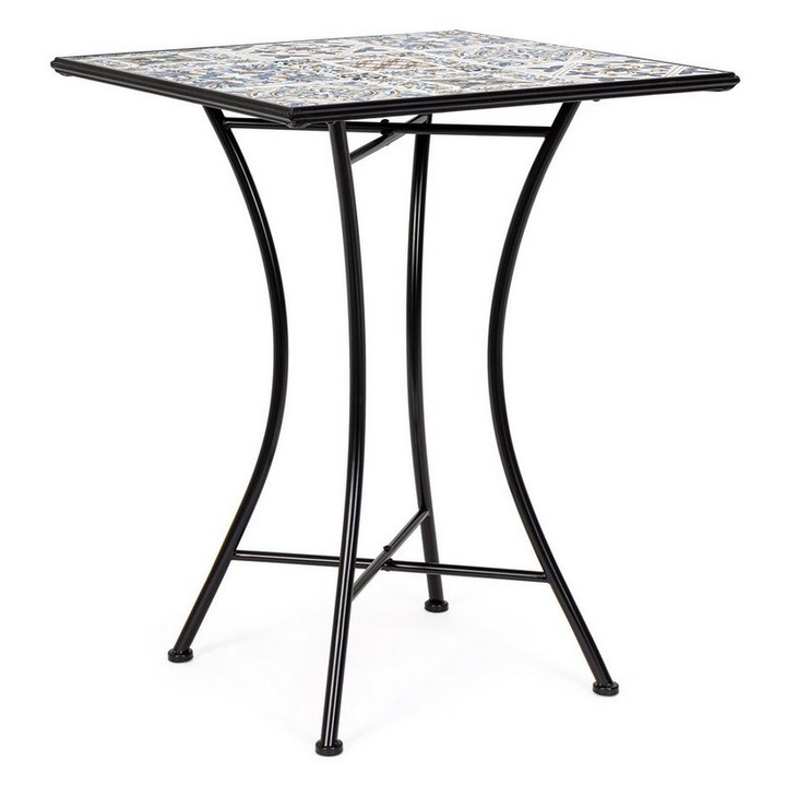 Masa otel ceramica multicolora Mykonos 60x60x75h