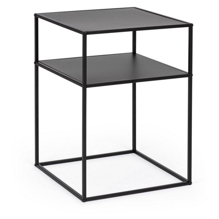 Masuta otel negru Arlik 37,5x37,5x50,5h