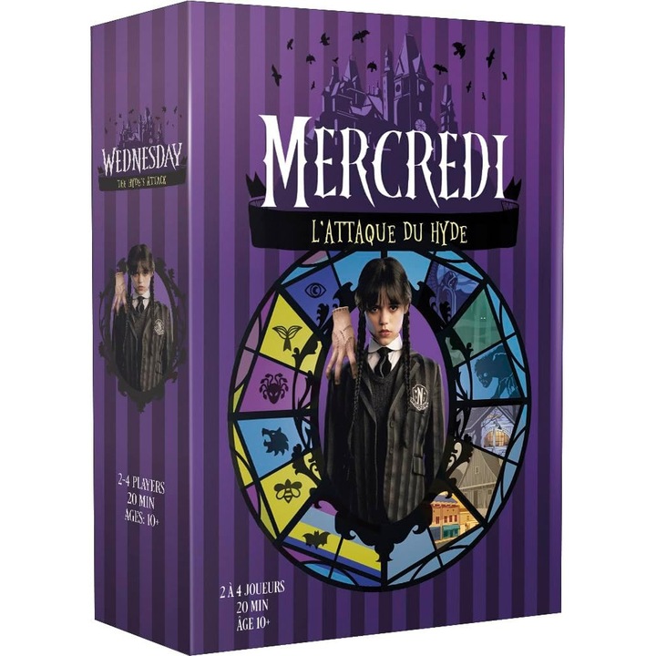 Joc de societate Asmodee Wednesday - Atacul asupra Hyde, pentru familie, recomandat 8+, multimedia