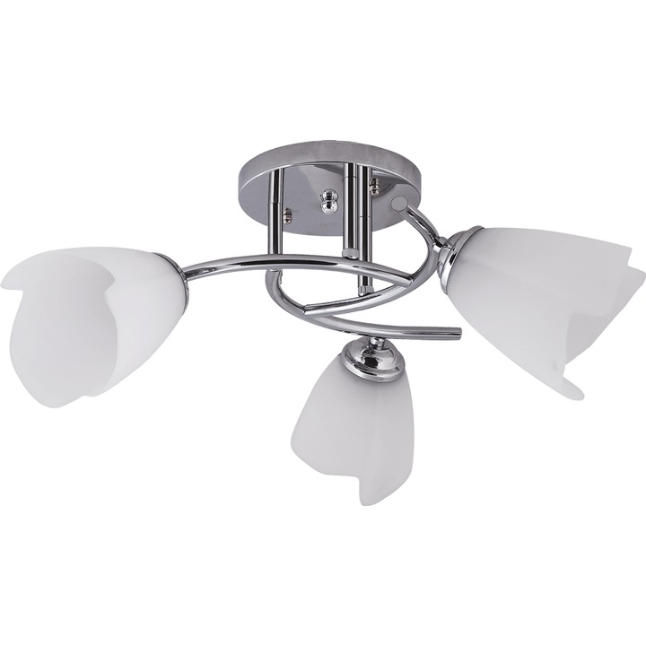 Полилей Silvia Crom+Бял 3xE27 60W