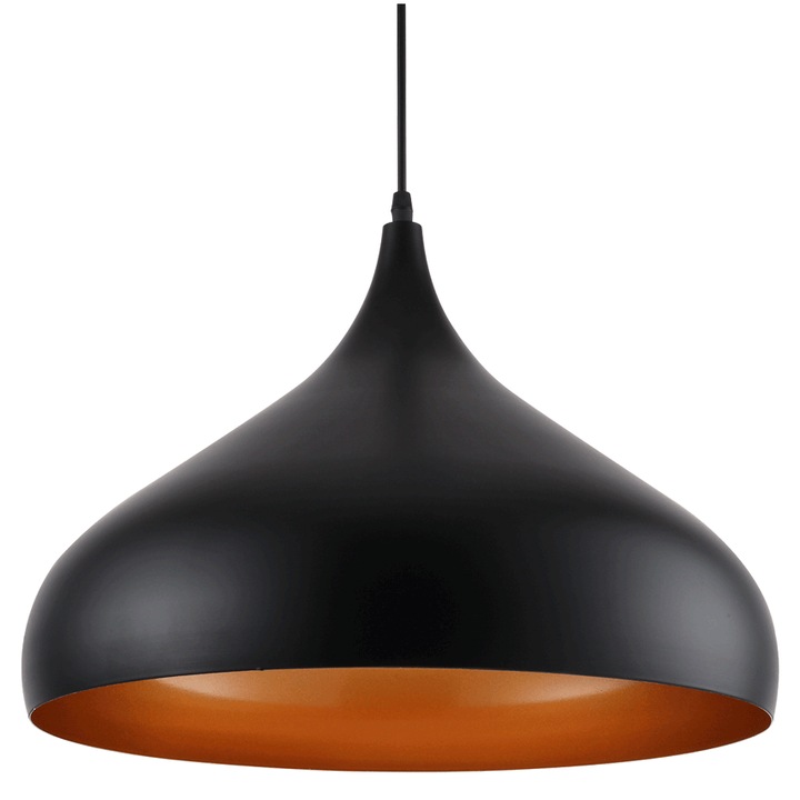 Pendul Minimalist Negru+Orange 1xE27 60W