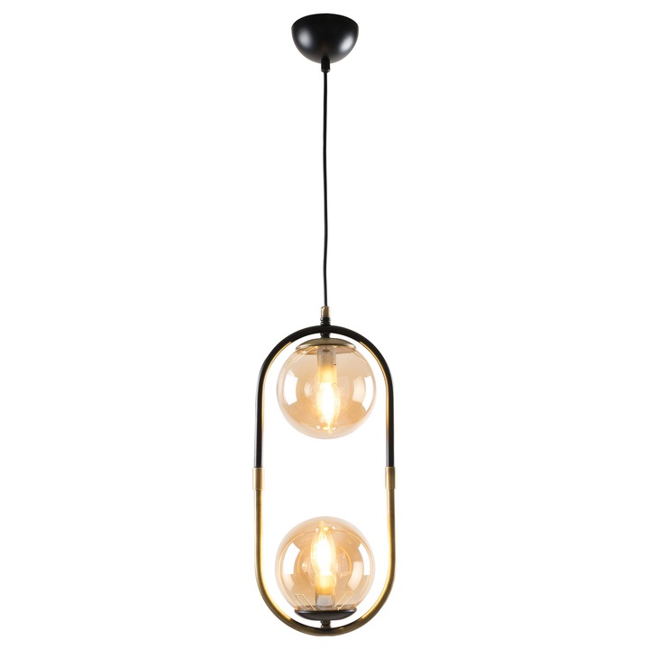 Пендел Monet 2xE27, антично черно, Oktay