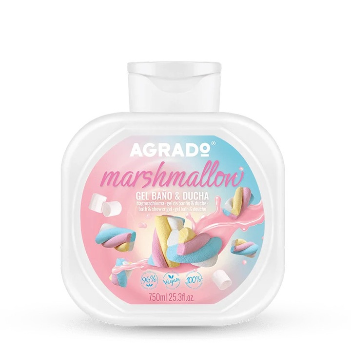 Gel de Dus Marshmallow, 750ml, Agrado