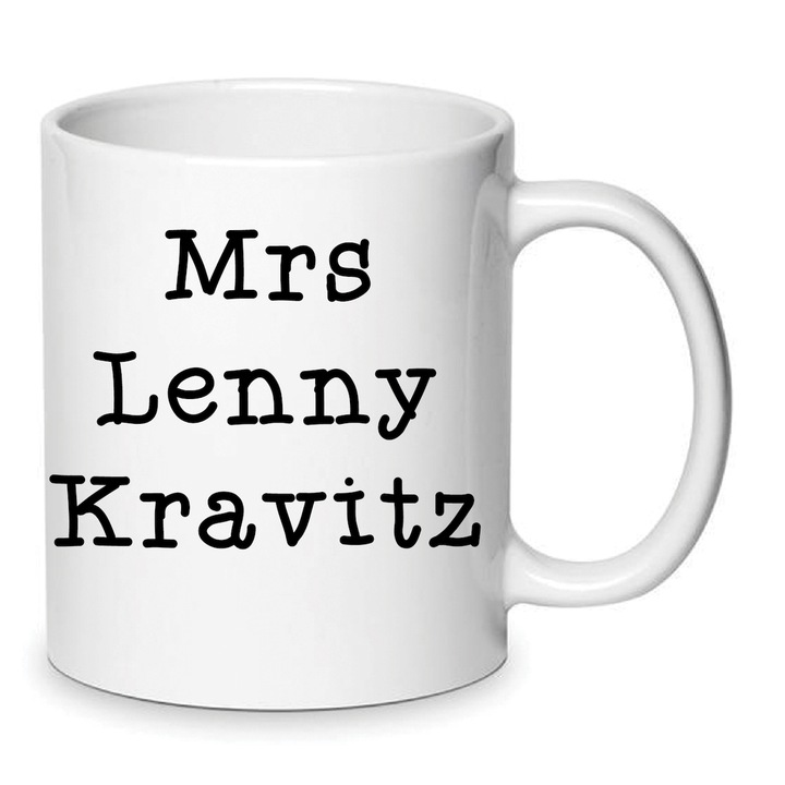 Cana ceramica premium Lenny Kravitz 330ml Nr.1 – Finisaj alb lucios, Lavabila in masina de spalat vase, Imprimare sublimatica de inalta calitate, Cadou pentru fanii muzicii rock