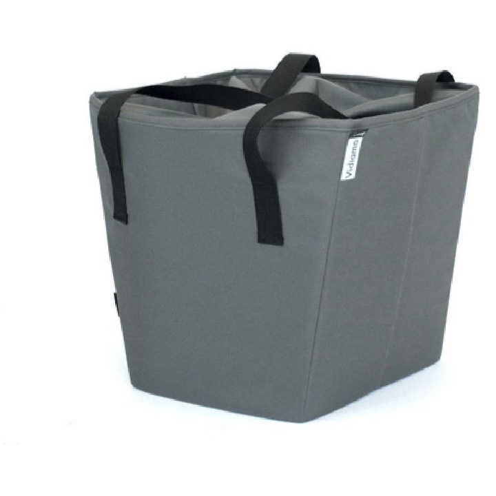 Дамска пазарска чанта Luka, Carbon Grey, голямо пространство, допълнително място на рамката