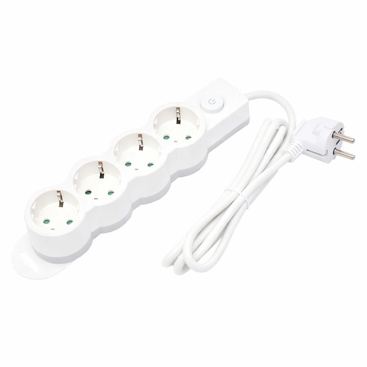 Prelungitor electric cu intrerupator 4 prize 5m
