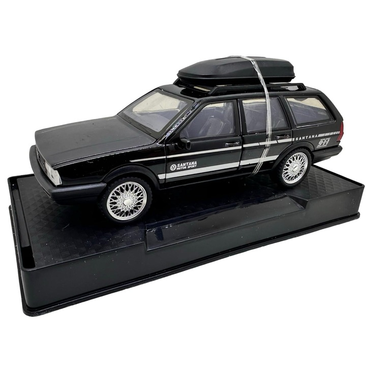 Volkswagen Santana fekete modellautó, 1:32 méretarány
