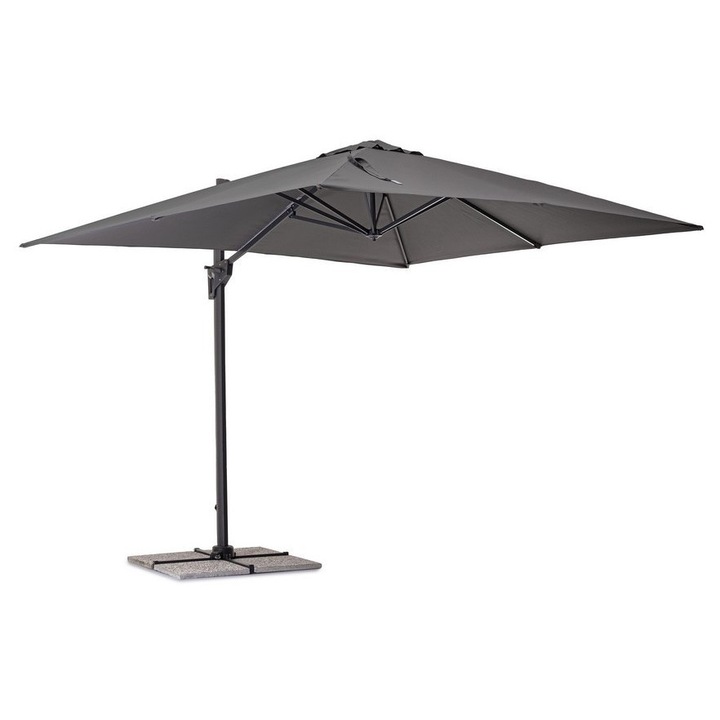 Umbrela gradina gri charcoal Porto 300x300x245h