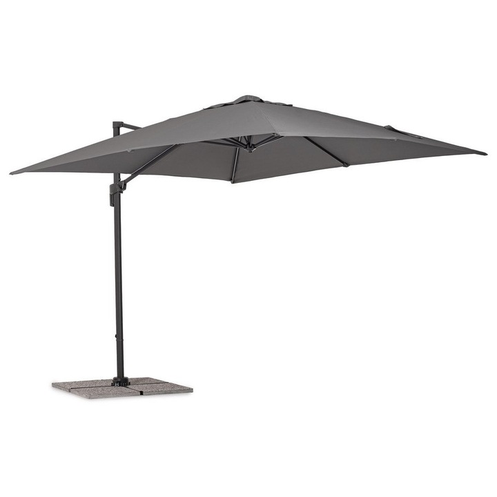 Umbrela gradina gri charcoal Siviglia 300x300x235h