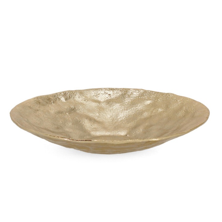 Bol decorativ aluminiu auriu Indhur Ø31x6h