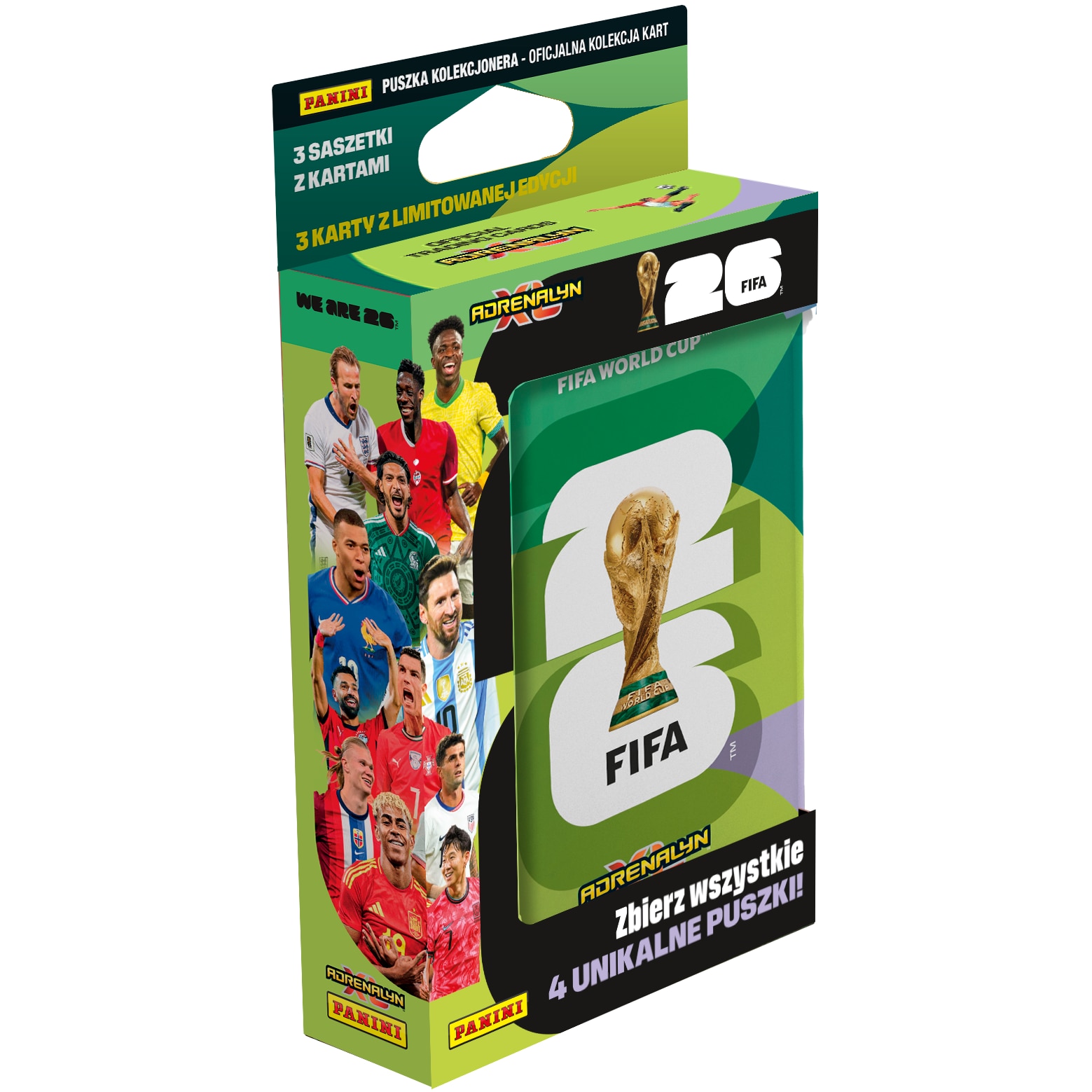 Mini Puszka Colectionar FIFA World Cup 2026, 3 Saszetki cu Carduri ...