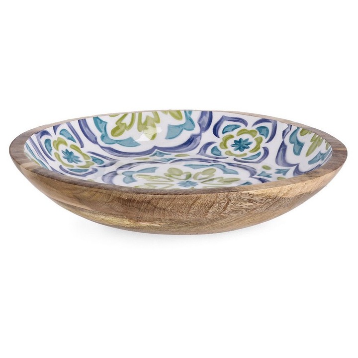 Bol lemn mango email Majolicas Ø38x6,5h