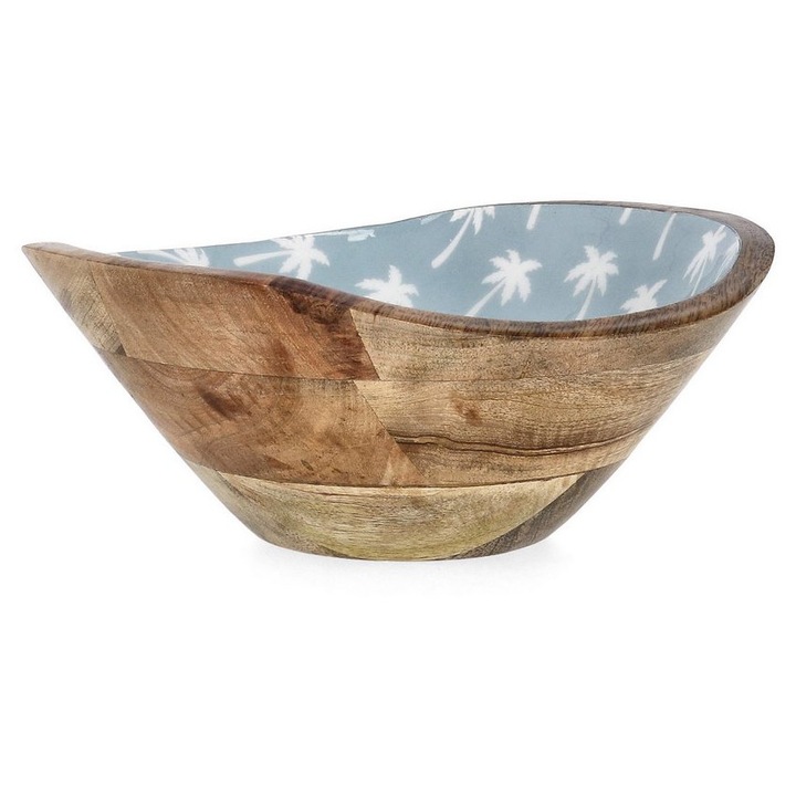 Bol lemn mango email Palms 24x20x9,5h