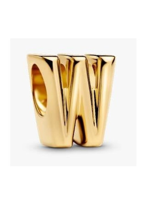 Pandora Moments 763969C00, Simbol/Pandantiv, Argint Placat cu Aur, Litera W
