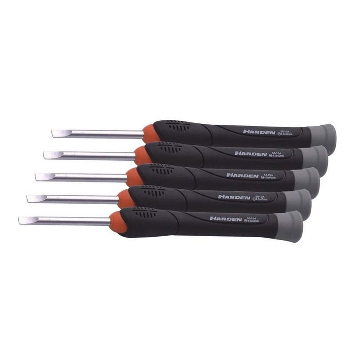 Set de 5 Surubelnite de Precizie, Slot, Profesional, Harden, 3.0 x 50 mm