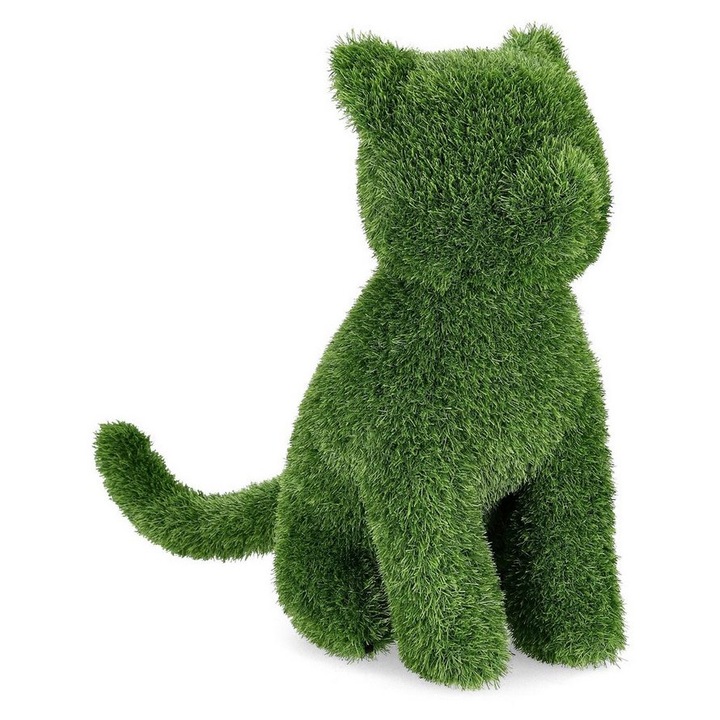 Figurina Pisicuta iarba artificiala verde 40x31x67h