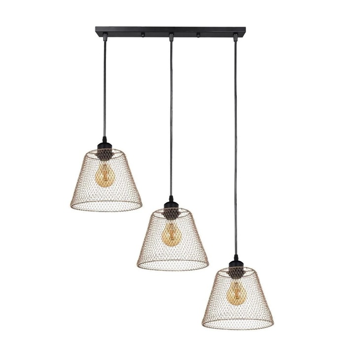 Пендел Loana SP3 G, 3xE27, златист, Klausen