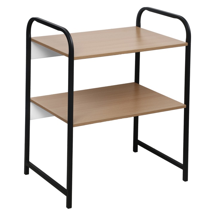 Raft mdf maro metal negru Bayan 53x35x67 cm