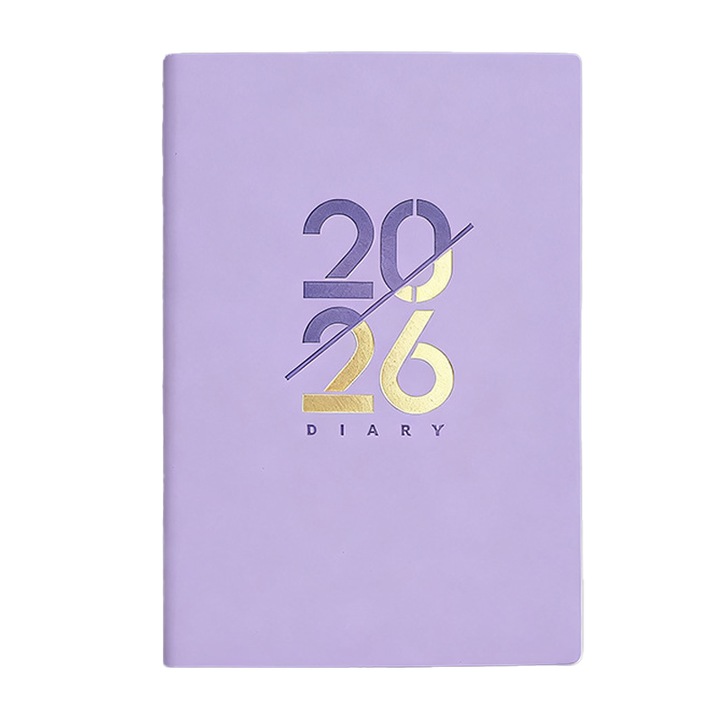 Agenda, Aiorber, design minimalist, 312 pagini, 14.5 × 21.2 cm, violet