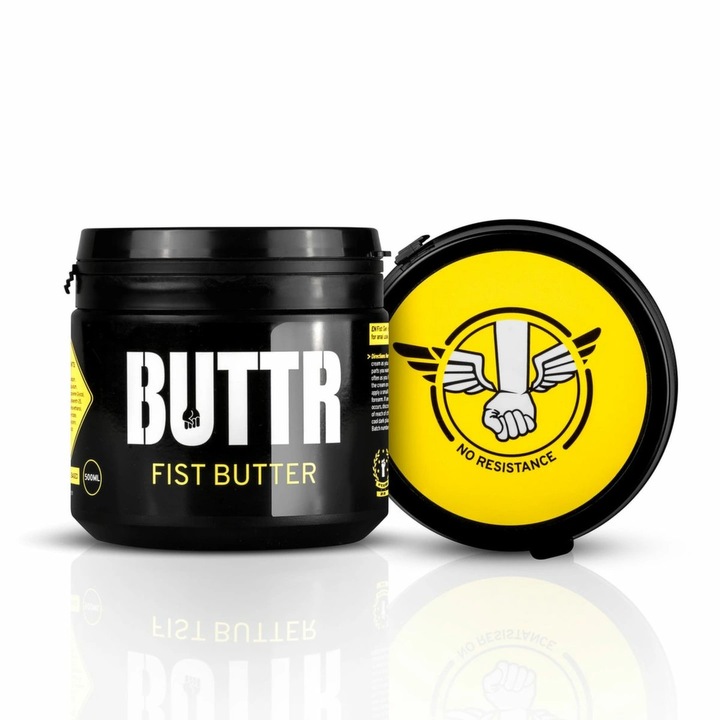 Gel intim profesional Buttr Fisting Butter 500 ml, consistenta bogata, transparent/bel, aplicare usoara