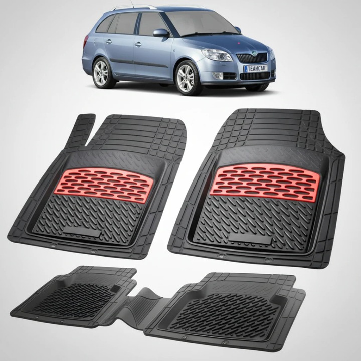 Covorase Skoda Fabia II Compatibile Combi 2007-2014, Red