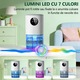 Dezumidificator pentru casa, Yulinland, 650 ml/24h, 1.7 L, dezghetare automata, functie de temporizare, functie temporizator, 7 lumini colorate, sleep mode, alb