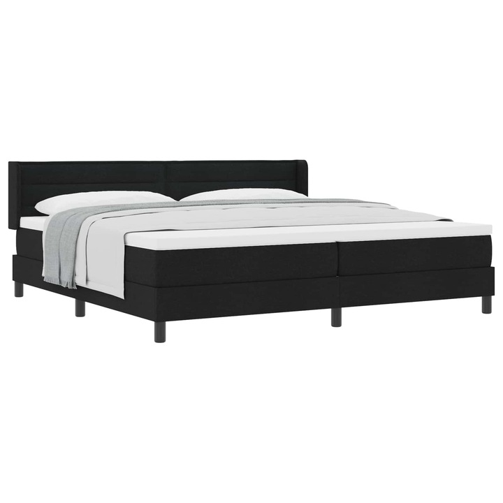 Boxspring ágy matraccal matracmal Fekete 200 x 200 cm, vidaXL, 3341064