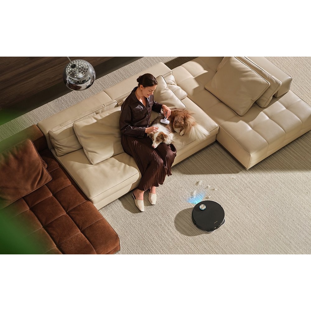 Aspirator robot Dreame X60 Ultra, 35.000 Pa, Autonomie 145 minute, Recipient praf 220 ml, Rezervor apa 80 ml, Auto-curatare, OmniSight, Navigatie VersaLift Negru