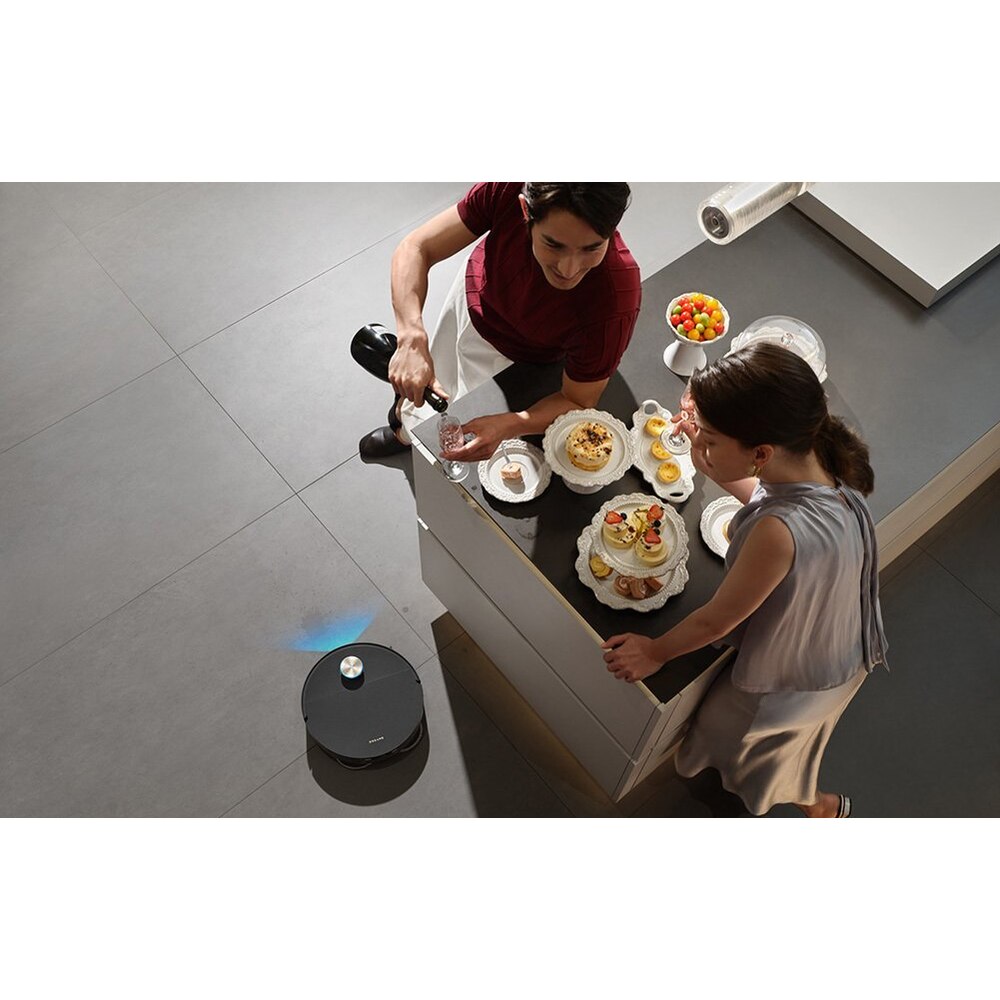 Aspirator robot Dreame X60 Ultra, 35.000 Pa, Autonomie 145 minute, Recipient praf 220 ml, Rezervor apa 80 ml, Auto-curatare, OmniSight, Navigatie VersaLift Negru
