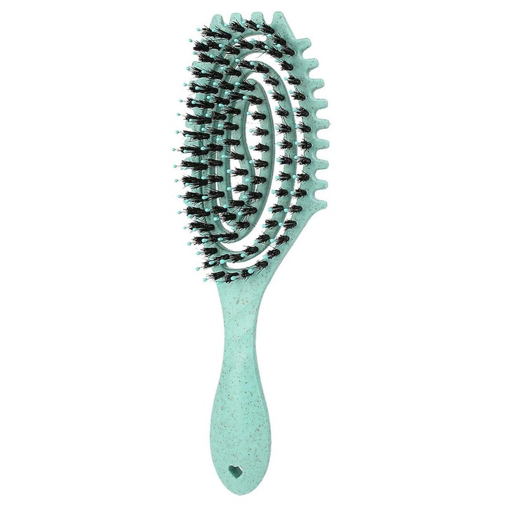 Perie pentru definirea buclelor, Candybrush pentru par cret, umed, modelare si definire a buclelor pentru femei (verde moale)