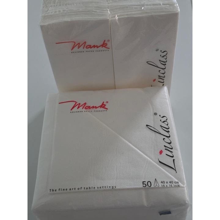 Lavete cu aspect de servetel, 2 in 1, cod 123015, 40x40 cm, 50 buc./pachet, 5 pachete/set