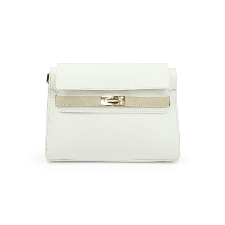 Кожена чанта Moranti, с вътрешен джоб, подплата от черно кадифе