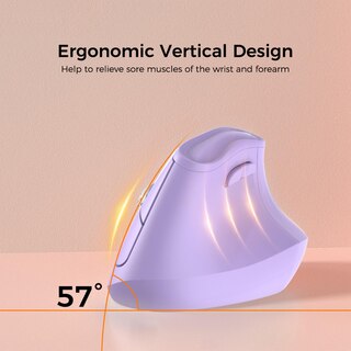 SUNGOOYUE Penna Mouse Wireless 2.4G Con Schermo Capacitivo E Doppi Pulsanti – Per Tablet E PC (Giallo, Viola O Grigio)