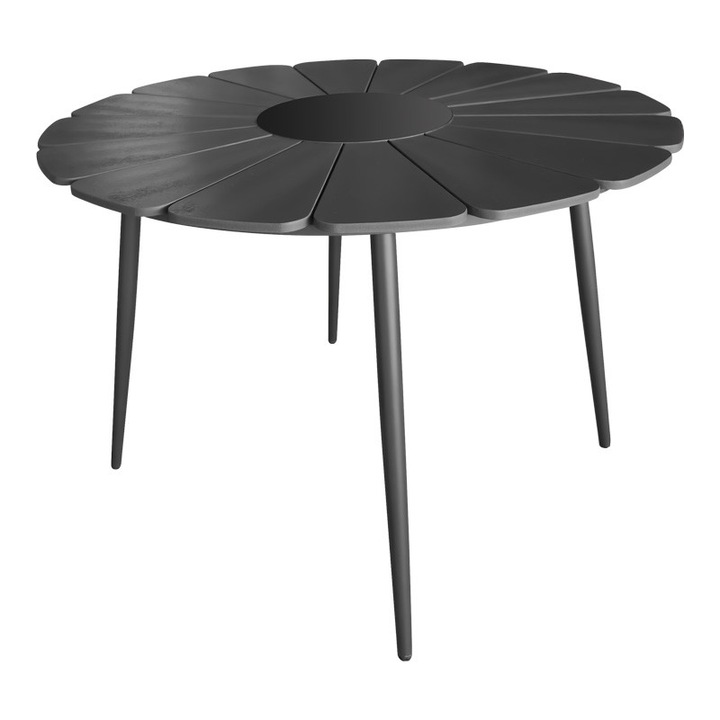 Masa de Gradina Pinap, negru, 110x110x74 cm