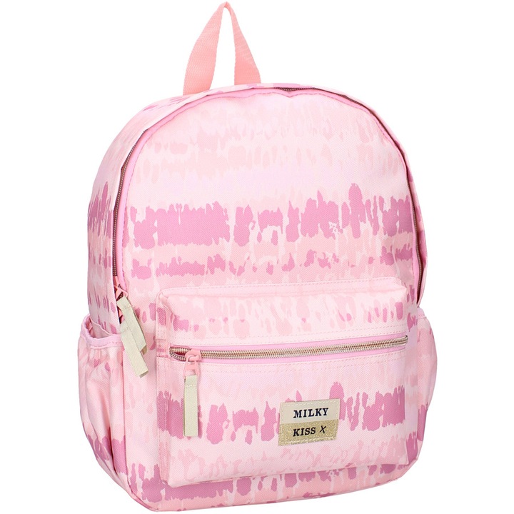 Ghiozdan Vadobag Milky Kiss Love and Laughter, roz, 36x27x12cm