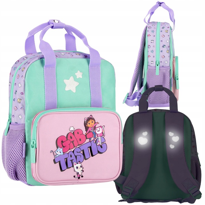 Rucsac copii DreamWorks Gabby's Dollhouse, 6.5L, 29x23x9cm, elemente reflectorizante, bretele ajustabile, design unic