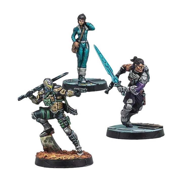 Разширение за игра Infinity, Dire Foes Mission Pack 13: Blindspot, Corvus Belli, 3 модела за сглобяване, сив