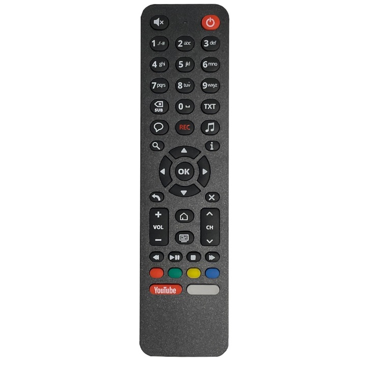 Telecomanda originala pentru decodor Netia Player N7200 N7700 N7800 cu YouTube Netflix