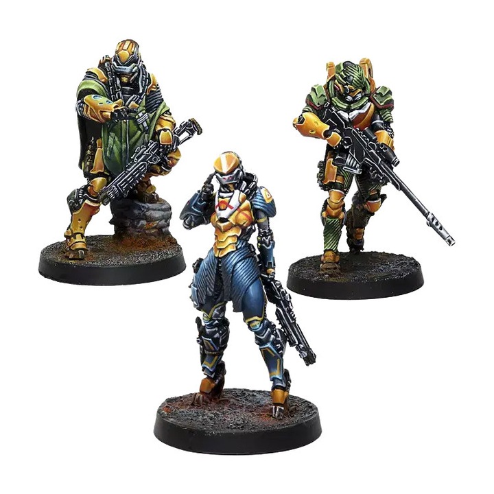 Infinity játékbővítmény, Yu Jing legyőzhetetlen hadsereg bővítőcsomag, Corvus Belli, 3 összeszerelhető modell, szürke